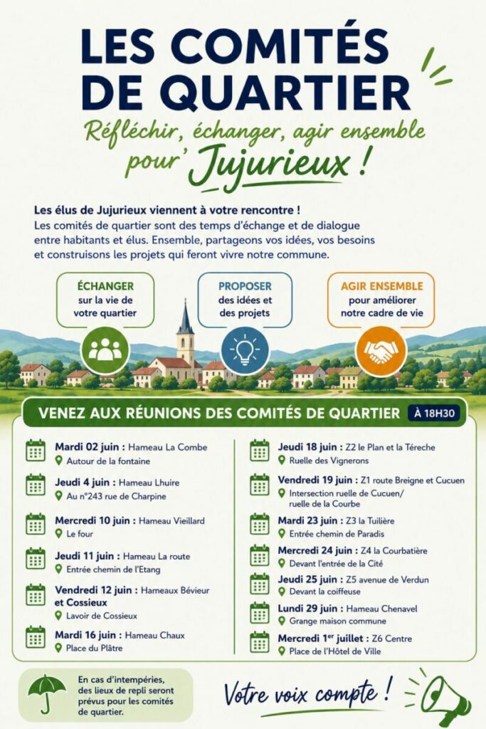 Comité de quartier 2026 Jujurieux
